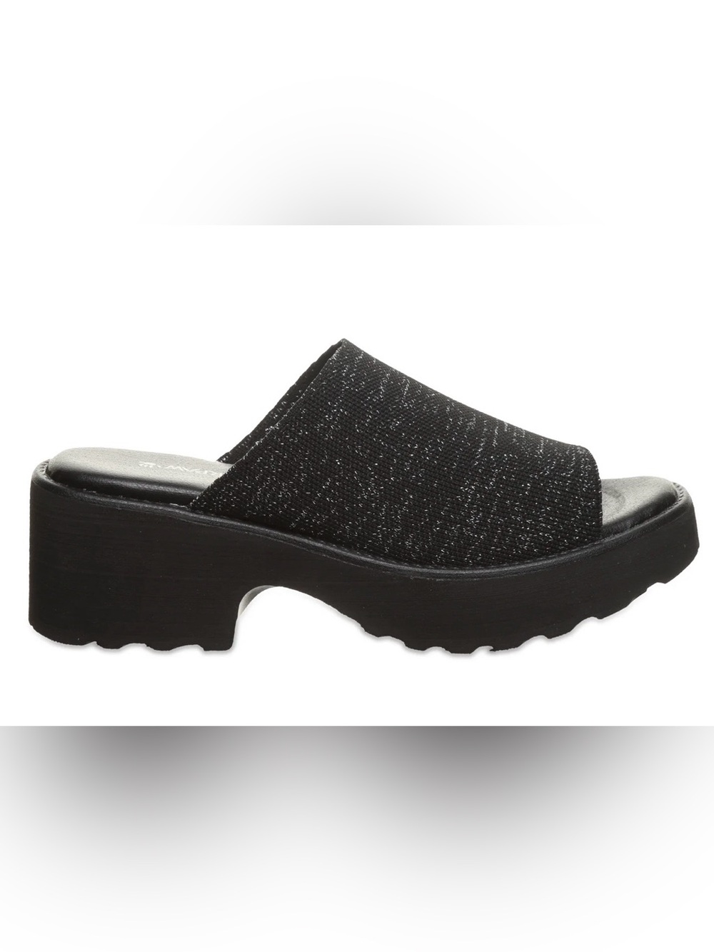 Bearpaw Women's Blanche Platform Wedge Sandals Black Metallic Size 11